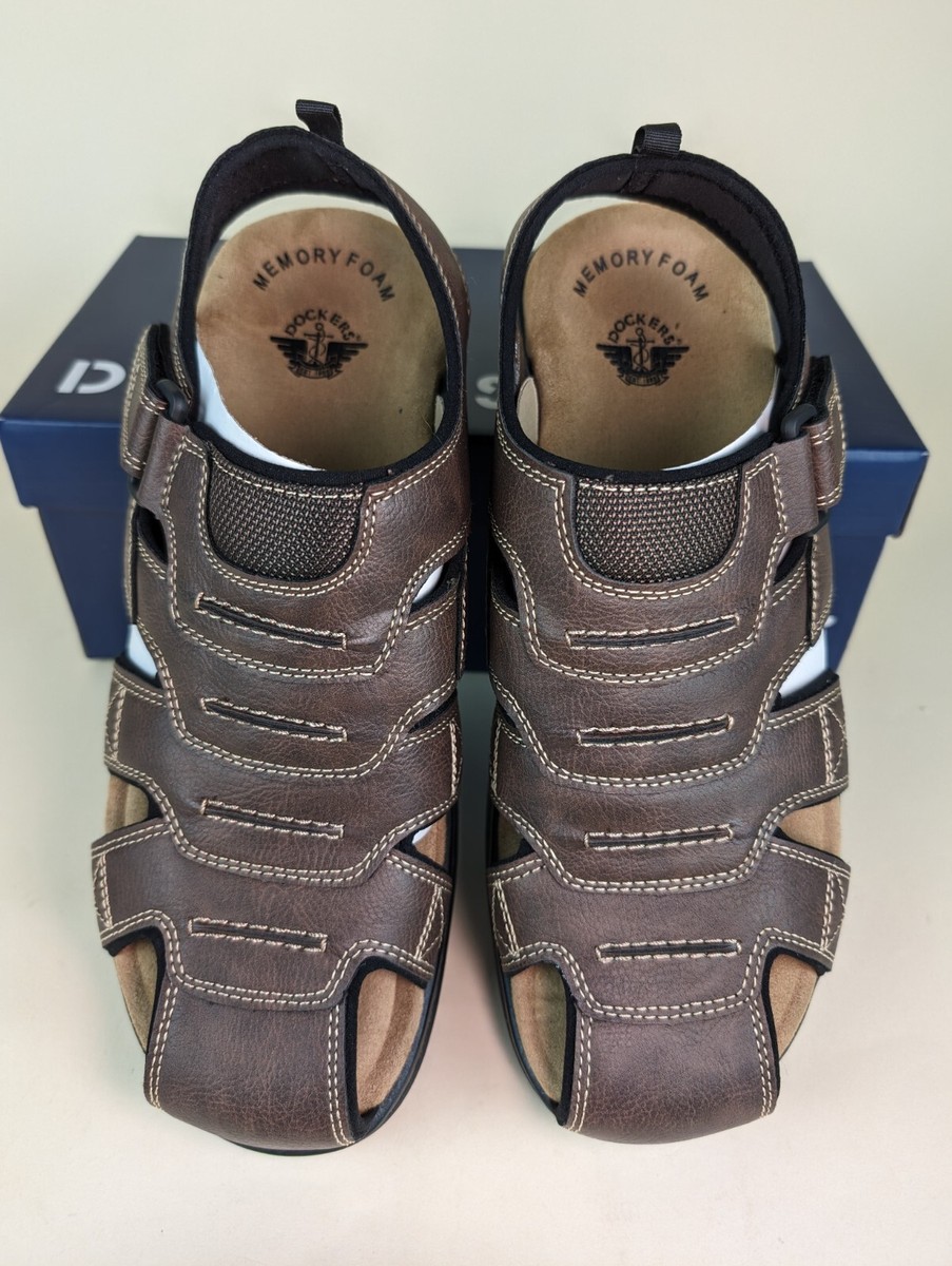 Dockers Sandals Mens 12 Searose Fisherman Closed Toe Brown  display picture 3