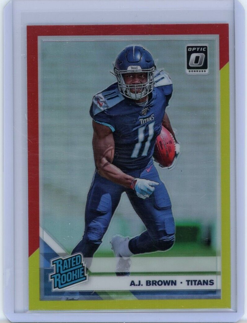 2019 Donruss Optic Rated Rookie Red Yellow Prizm A.J. BROWN #164 RC