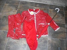 Costume Gallery Girls Dance Costume Child L Red Polka dot Rain Coat w/umbrella