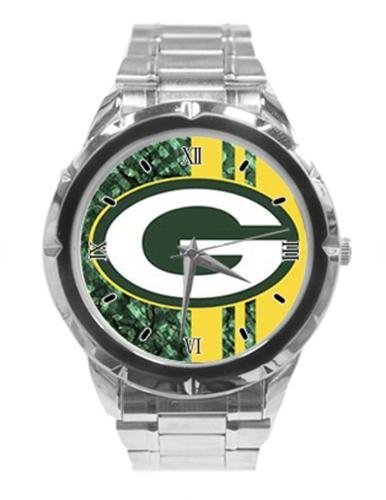 Green Bay Packer Photo Custom Stainless Steel Analogue Unisex