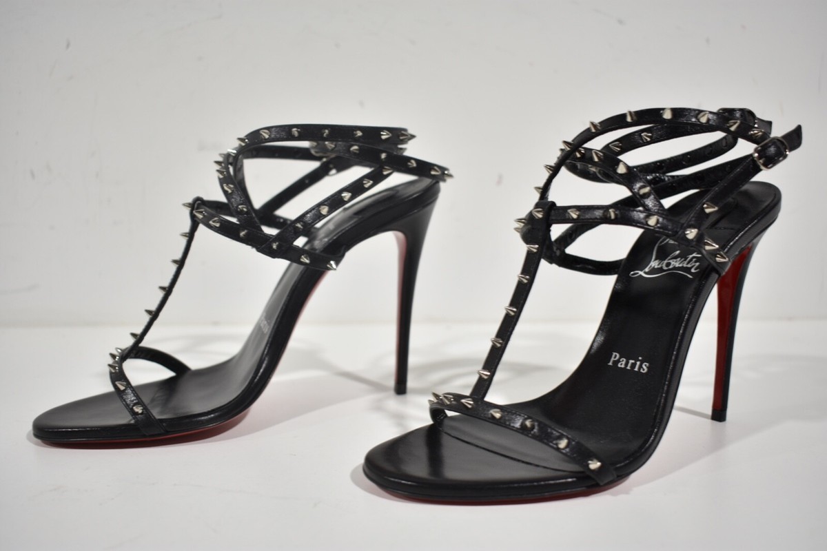 Christian Louboutin BOMBINA SPIKES 100 Strappy Studded Heels