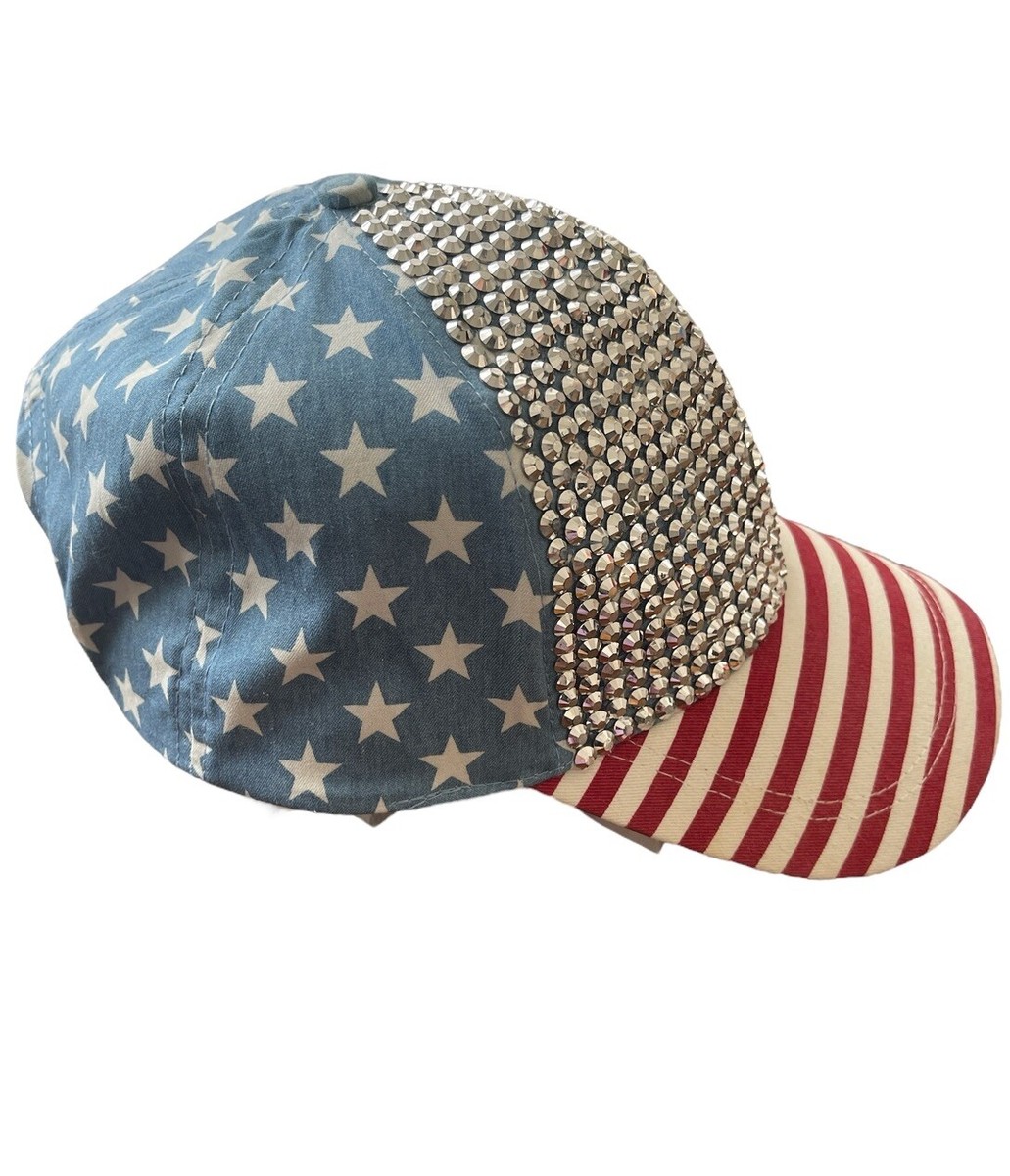 David & Young Stars Stripes Rhinestone Blink Patriotic Hat  display picture 1