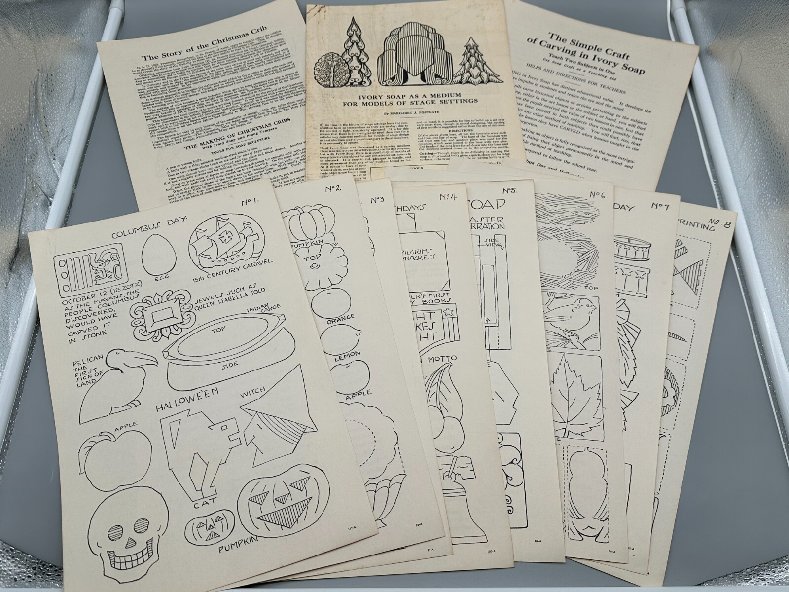 1920's Ivory Soap Carving Lesson Plans Templates for Teachers Antique!