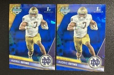 (2) Audric Estime 2023 Bowman Chrome U Sapphire #171 Notre Dame BRONCOS 101624