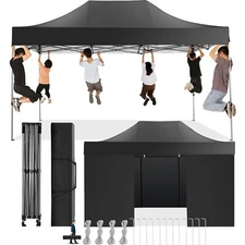 10x15 Pop up Canopy Tent Heavy Duty Commercial Waterproof Gazebo with Sidewalls