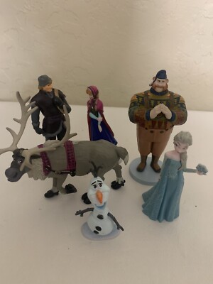 Disney Frozen Vinyl Figures Lot(6) Cake Toppers Full Set