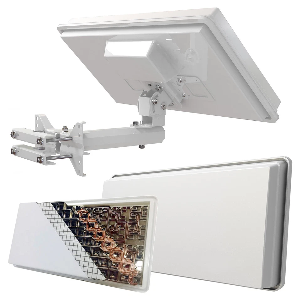 Selfsat Flachantenne H30D1+ HD Sat Anlage 10m Kabel Fensterhalterung Sat-Finder - Bild 2 von 4