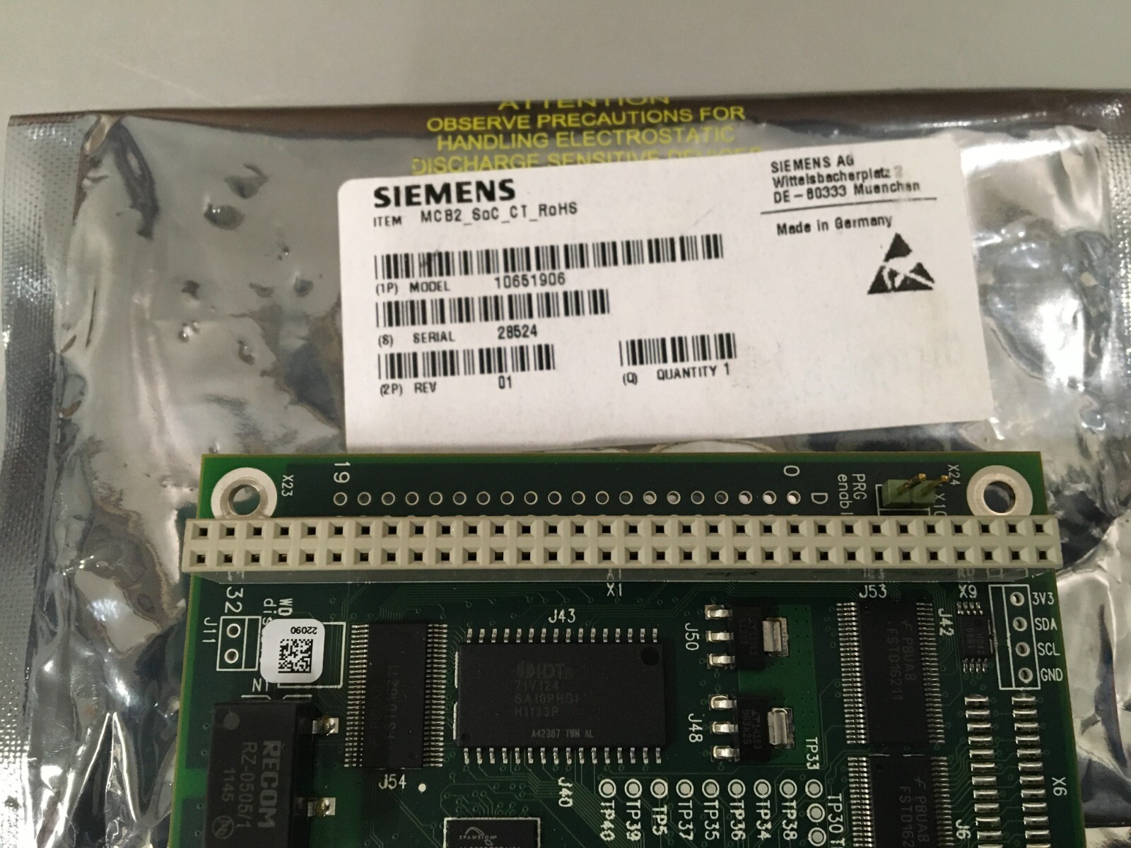 SIEMENS MODEL: 10651906 MCB2_SoC_CT_RoHS | eBay