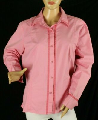 Notations Women's Pink Top Stretch Shirt Size XL
