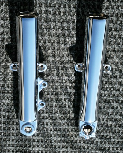 Harley Davidson Softail Deluxe 2018-2020 Chrome Lower Slider Fork Legs Exchange - Picture 3 of 12