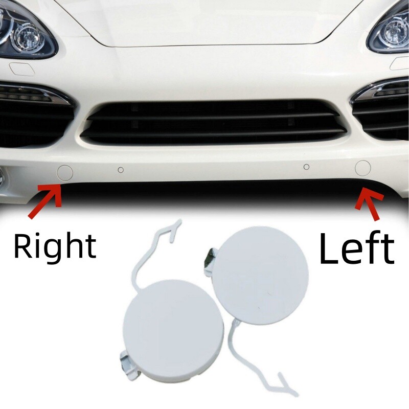 White Front Bumper Tow Hook Cover for Porsche Cayenne 2011-2014 Models