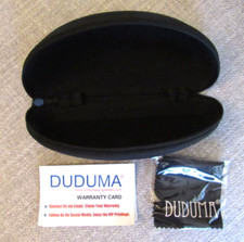 Duduma Sunglasses Black Hard Case, Warranty and Lens Cloth w/o Glasses