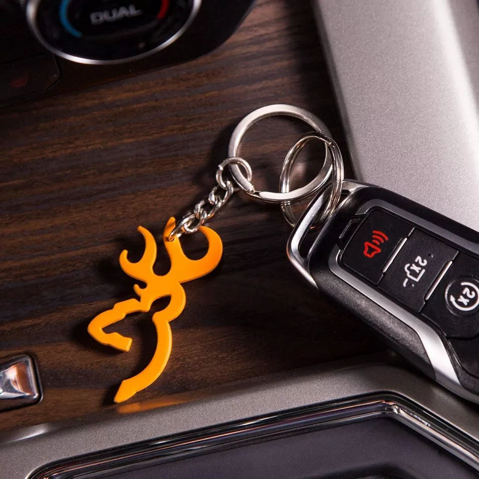 Llavero, llavero Browning naranja con logotipo de Buckmark Foto 2 de 2