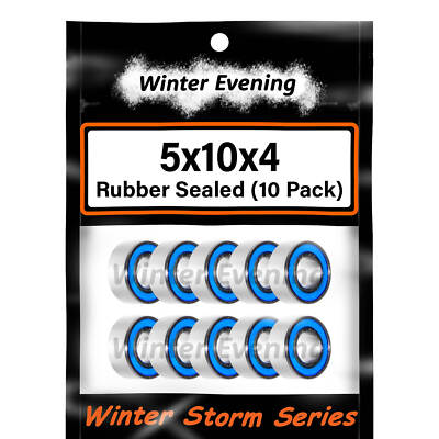 Winter Evening - 5x10x4mm MR105-2RS (10 Bearings) for Traxxas 5115