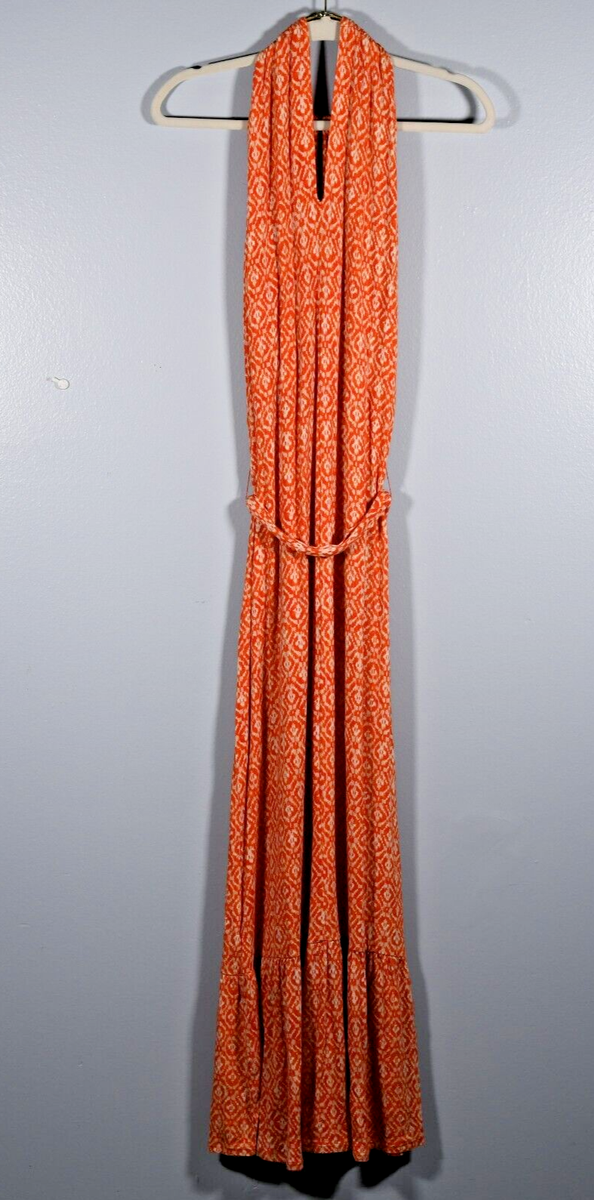 open lace back dress Cora Orange Tie Back Mini Dress - US 16 main image 0