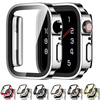 Schutz Hülle Für Apple Watch Series 4-11 Ultra 40-49 mm Case Glas Displayschutz