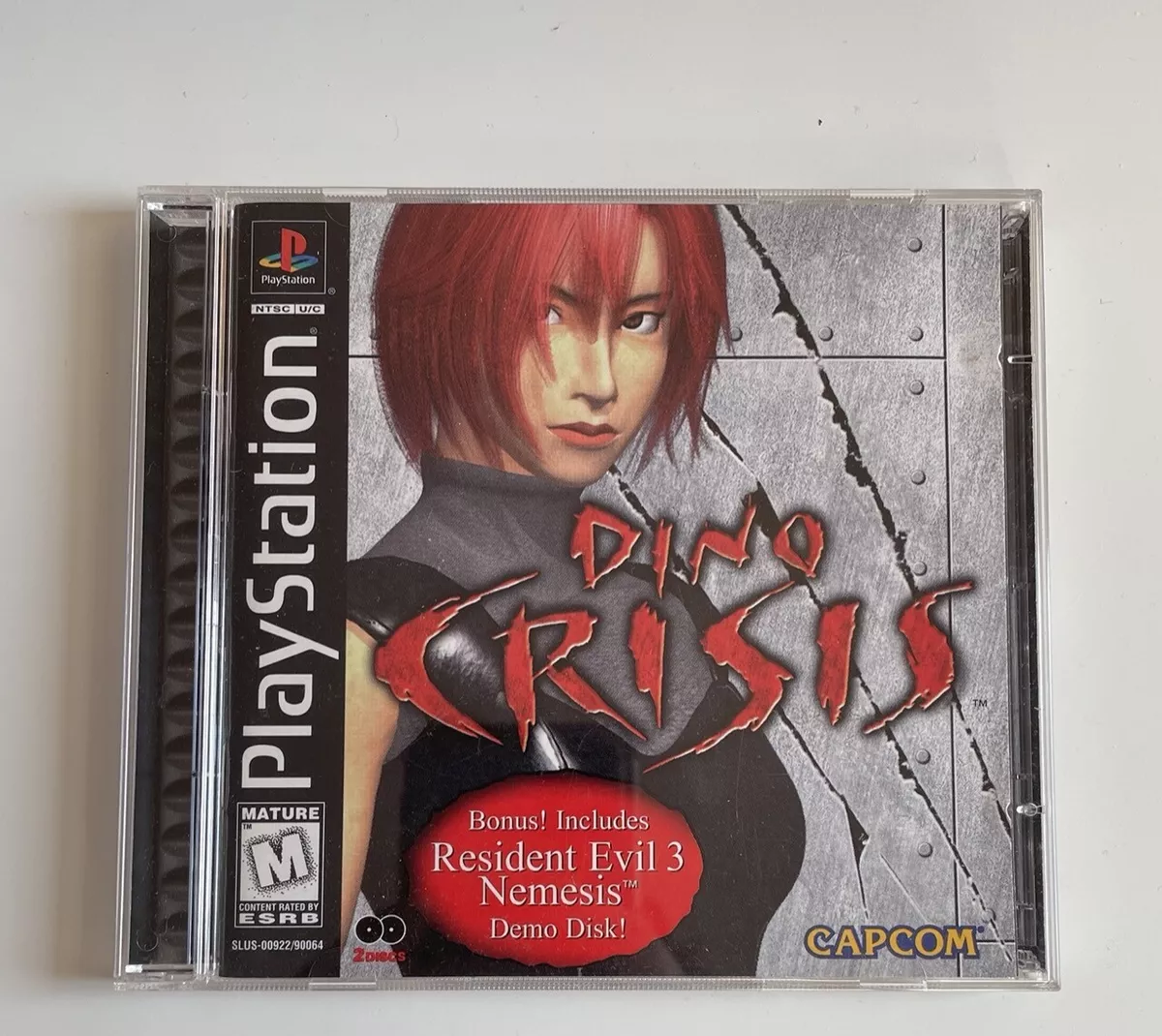 SONY PlayStation PS1 Dino Crisis Includes Resident Evil 3 Demo Disc  (COMPLETE)