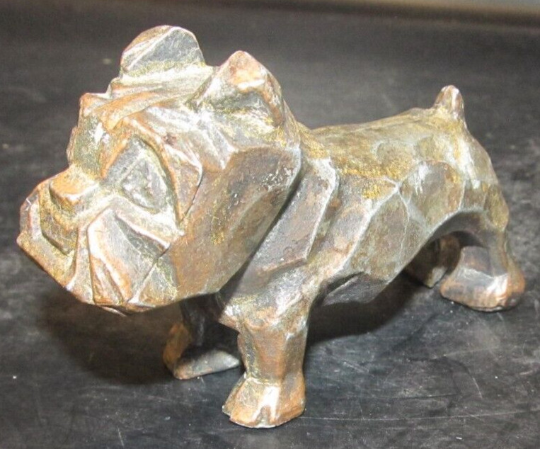 Mack Truck Style Bulldog Hood Ornament Custom Made Metal Bull Dog Dusty Bronze