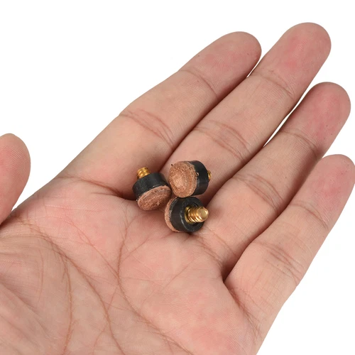 10x 13mm Soft Grey Cue Tips Billiard Replacement Screw-On Tips Pool Cue Stick - Picture 4 of 5