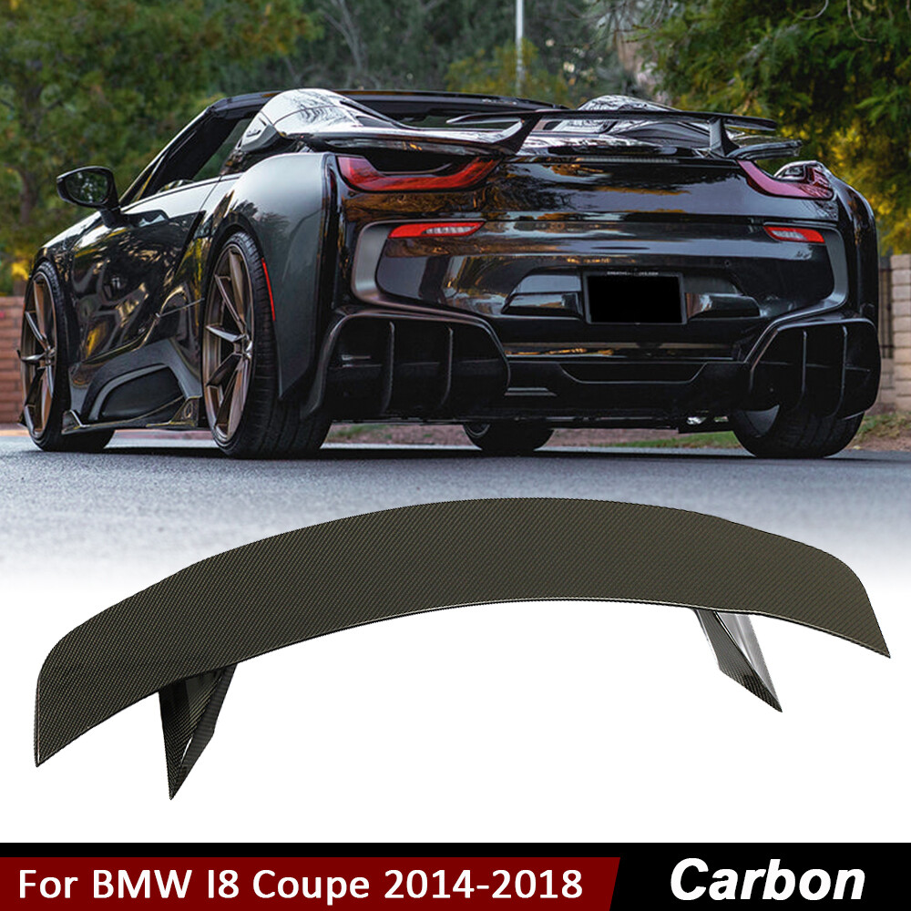 For BMW I8 Coupe 2014-2018 REAL CARBON FIBER Rear Boot Trunk Spoiler Wing Lip