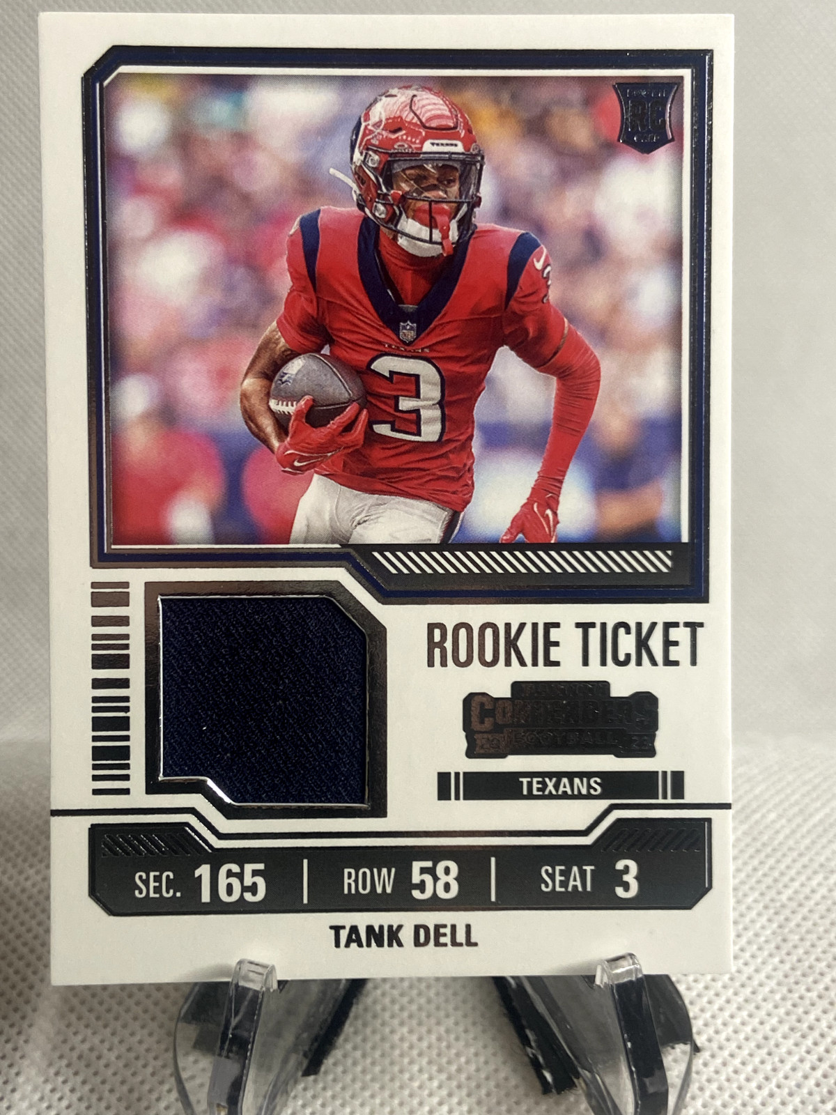 2023 Panini Contenders Tank Dell Rookie Ticket Swatches #TS26 RC Texans