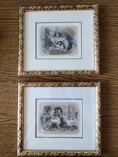 Quadri stampe inglesi, giochi di bambini, scene di famiglia, dame [4]