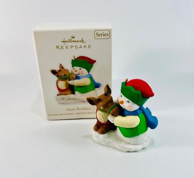 2011 Hallmark Keepsake Snow Buddies Snowman Donkey #14 Ornament New