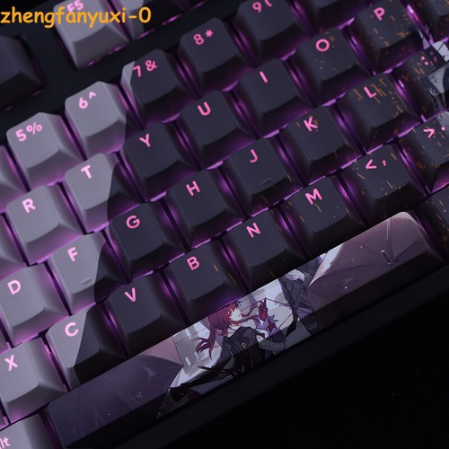 108Keys Honkai: Star Rail Kafka PBT Transparent Keycaps for Cherry MX Keyboard - Picture 4 of 6
