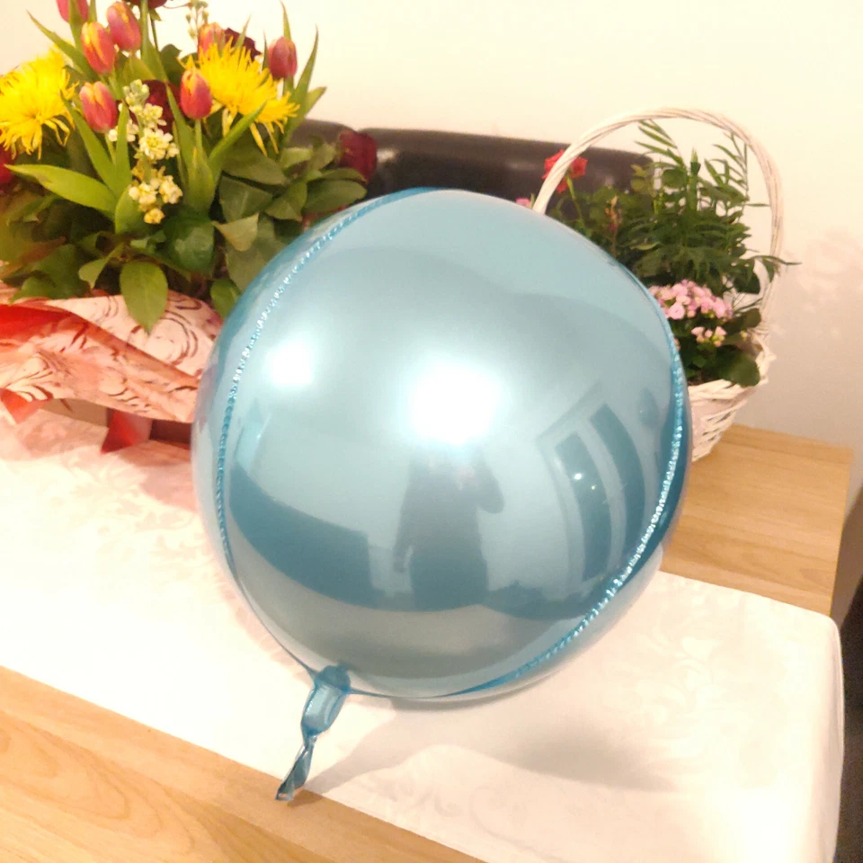 Globo Orbz Azul Bebé 18" Esfera AZUL BEBÉ Orbe Lámina Globo Globo - Imagen 4 de 4