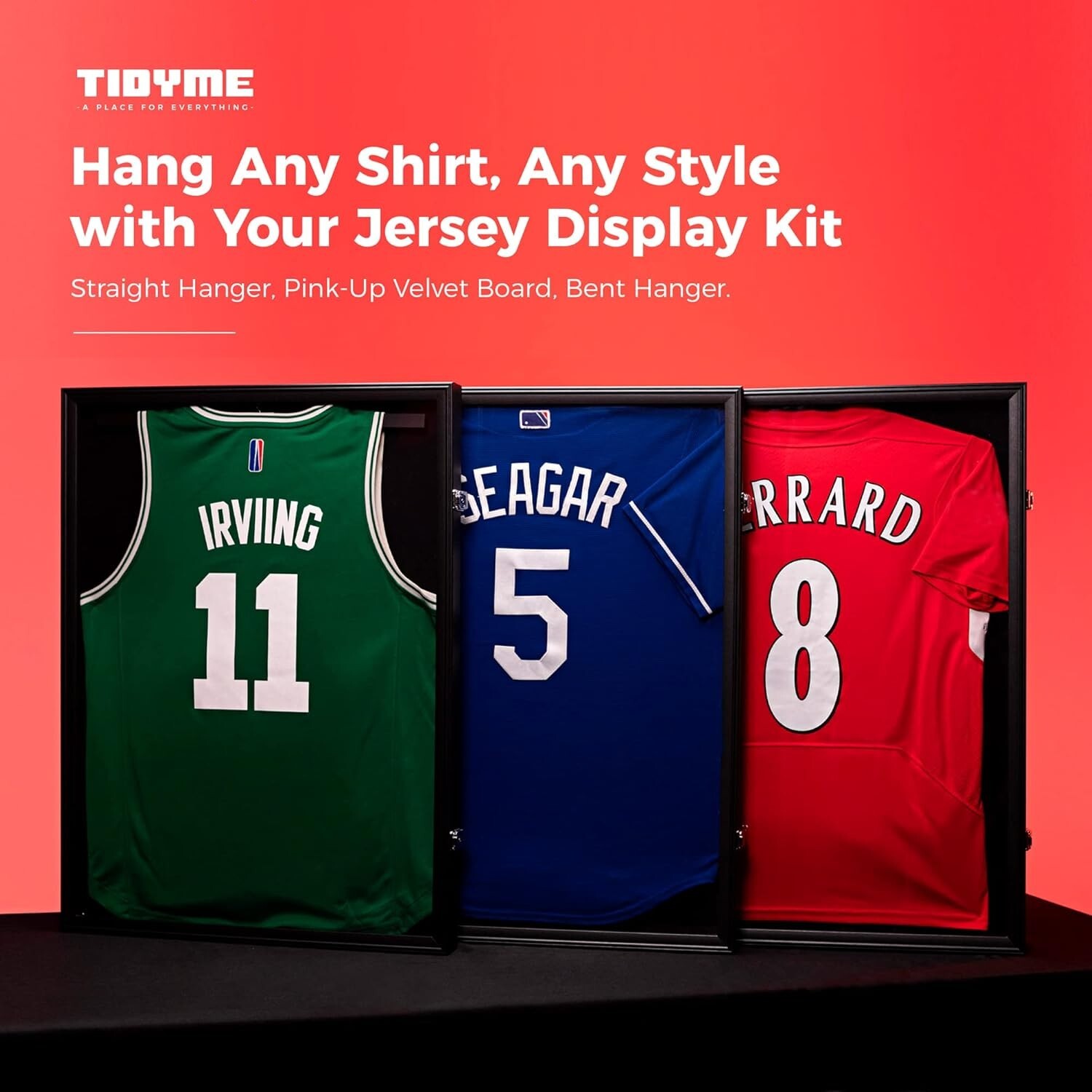 Jersey Frame Display Case - Jersey Display Frame for Football, Baseball, Hockey,-image