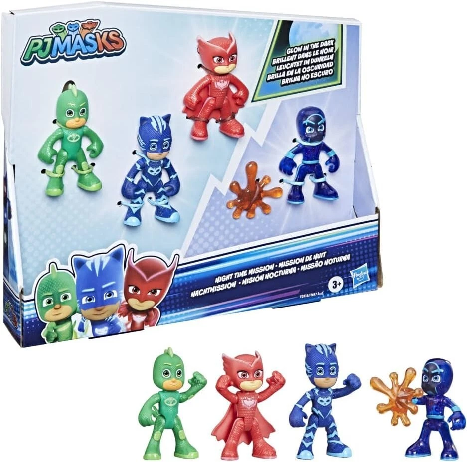 Juego de figuras de acción PJ Masks Night Time Mission Brilla en la oscuridad Foto 2 de 4