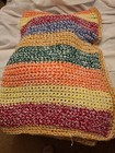 New ListingHandmade Crochet Afghan Throw Blanket Multicolored. Vibrant warm colors 60×60.