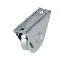 Rolka jezdna rowk klinowy z płytą przykręcaną do bram przesuwnych podłogowych