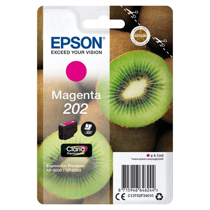 Epson Magenta 202 (T02f34010) Original Claria Premium Standard Capacity Ink Cartridge (Kiwi) - Image 5