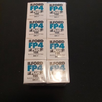 8x ILFORD FP 4 PLUS  SW FILM  135 - 24 - OVP - 04/14