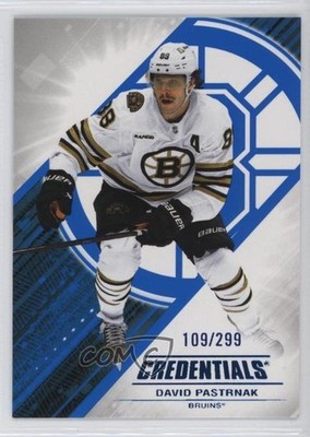2024-25 Upper Deck Credentials Blue /299 David Pastrnak #88 0ra3