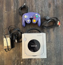 Nintendo GameCube Platinum Console - Silver w/ Purple Controller and Memory Card