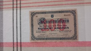 Österreich 100 Kronen Stadtgemeinde Wien 1.11.1918