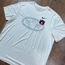 Auburn Tigers Shirt Mens XL Beige Nike Dri Fit Tee Campus Shadow Legend College
