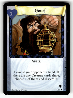 Harry Potter Gone! 2001 Trading Card Game Wizards 61/80