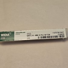 Widia Straight Flute Tap: 4-40 UNC, 3 Flute, Plug Chamfer, 3B Class HSS LOT1031