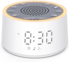 D1 Nova Sound Machine - White Noise Machine Alarm Clock with 25 Soothing Sounds,