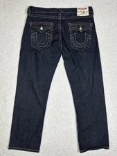 True Religion Jeans Mens 40 Ricky Straight Leg Denim Made in USA Classic