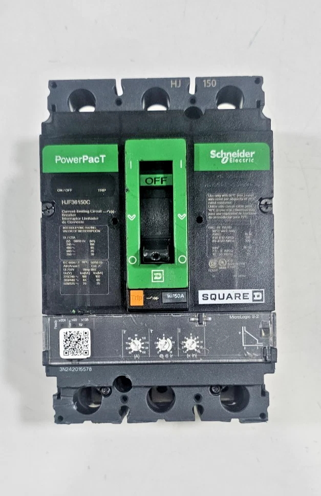 SQUARE D HJF36150C Used Working Power Distribution Circuit Breaker