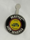 1967 MATTEL HOT WHEELS RED LINE ERA ROUND BUTTON PIN CUSTOM VOLKSWAGEN YELLOW — photo 1