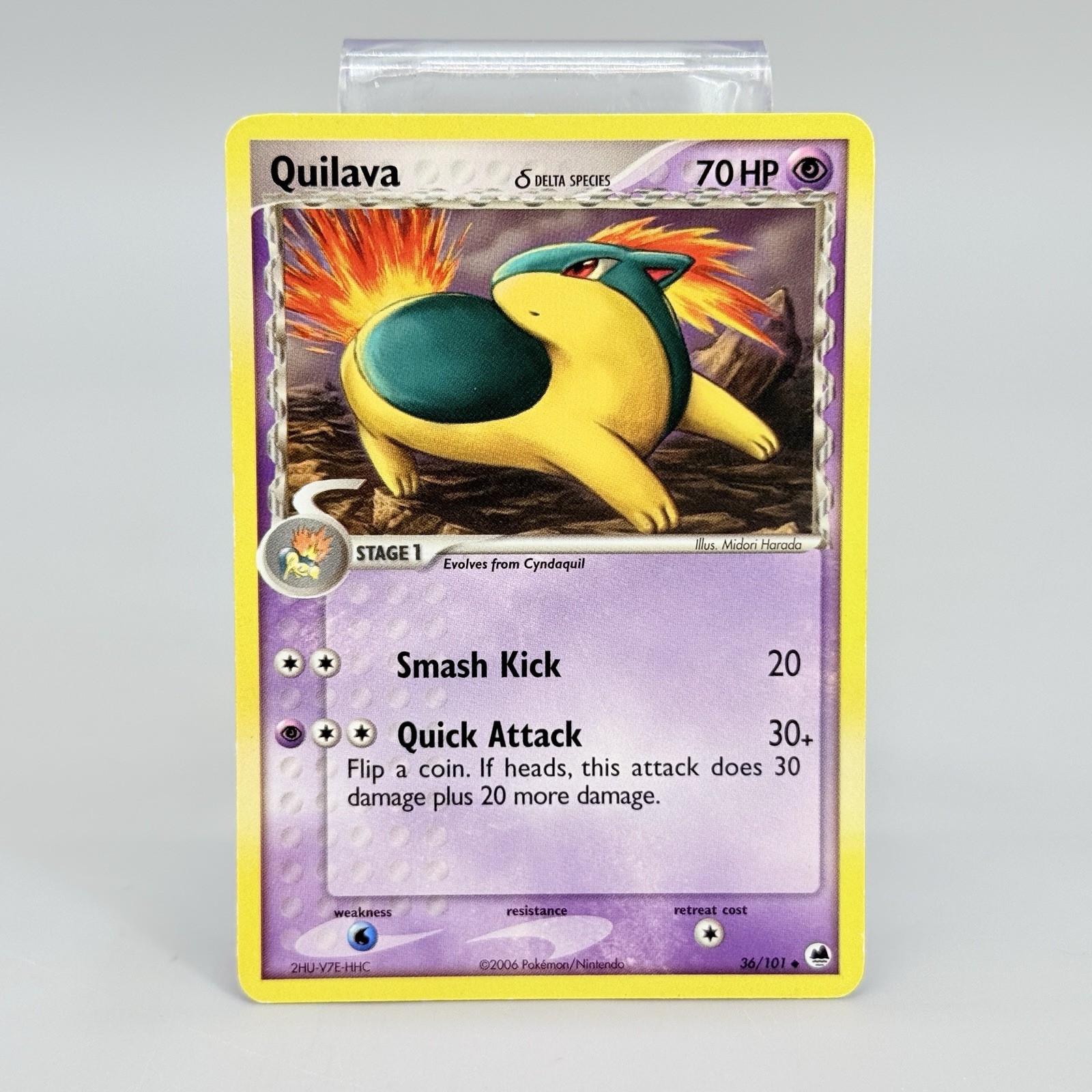 Quilava 36/101 Pokemon Dragon Frontiers Delta Species 2006 Card Vintage LP+