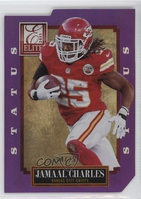 2013 Panini Elite Status Purple Die-Cut 24/25 Jamaal Charles #49 0l1