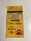 Drewerys Dry Ginger Ale Vintage Winnipeg Soda Matchbook Cover