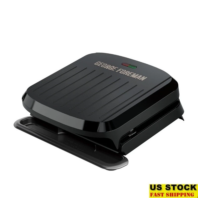 4 Serving Indoor Grill Panini Maker Nonstick Removable Plates Fast Heating New