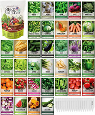 Survival Vegetable Seeds Garden Kit over 16,000 Seeds Non-Gmo and Heirloom, Grea